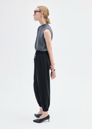 Jogger Pant in Stretch Wool Suiting - Black - CO Collections